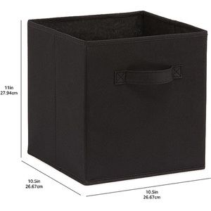3 brand new black collapsible storage bins